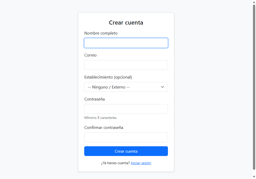 Formulario de registro